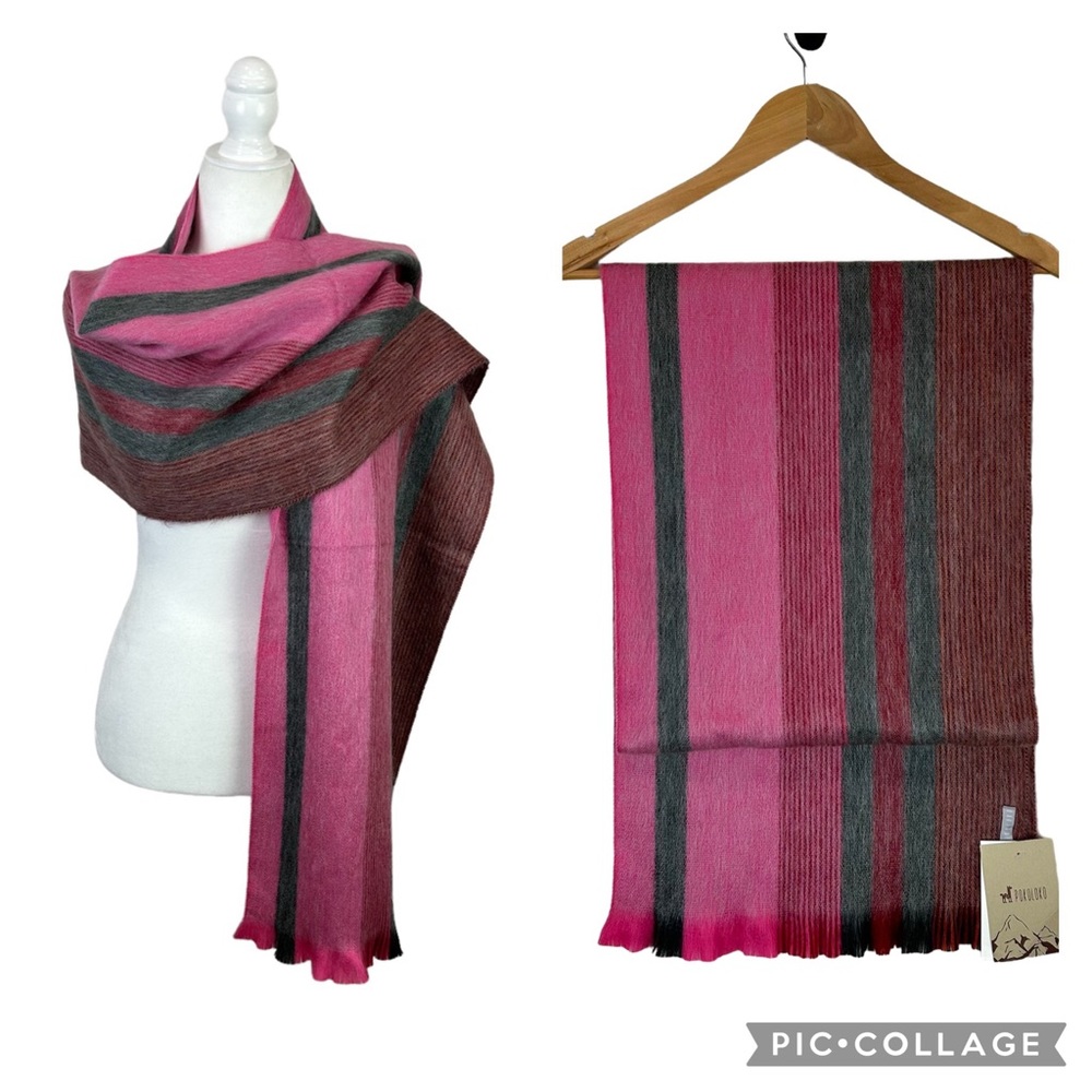 Pokoloko Dahlia Alpaca Blend Seamless Scarf NEW